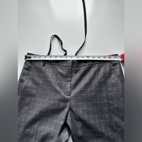 Burberry dark grey plaid tailored pants trousers size 12 - Picture 3 of 11